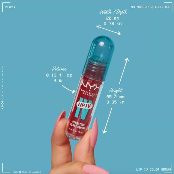 NYX Professional Makeup Lip IV Hydrating Lip Gloss Stain SPLASH N SPICE - Picture 6 of 6